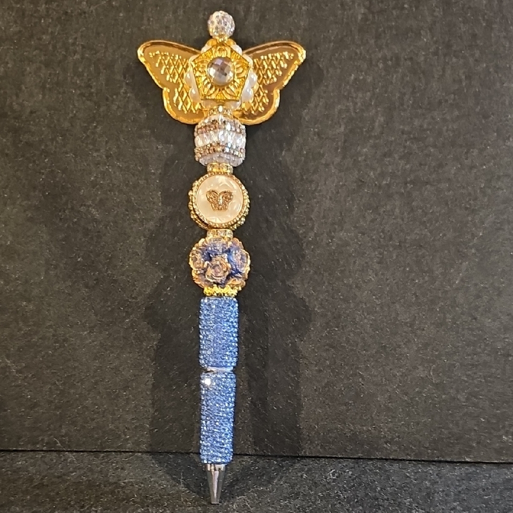 Gilded Blue Butterfly Pen - Picture 6 of 6